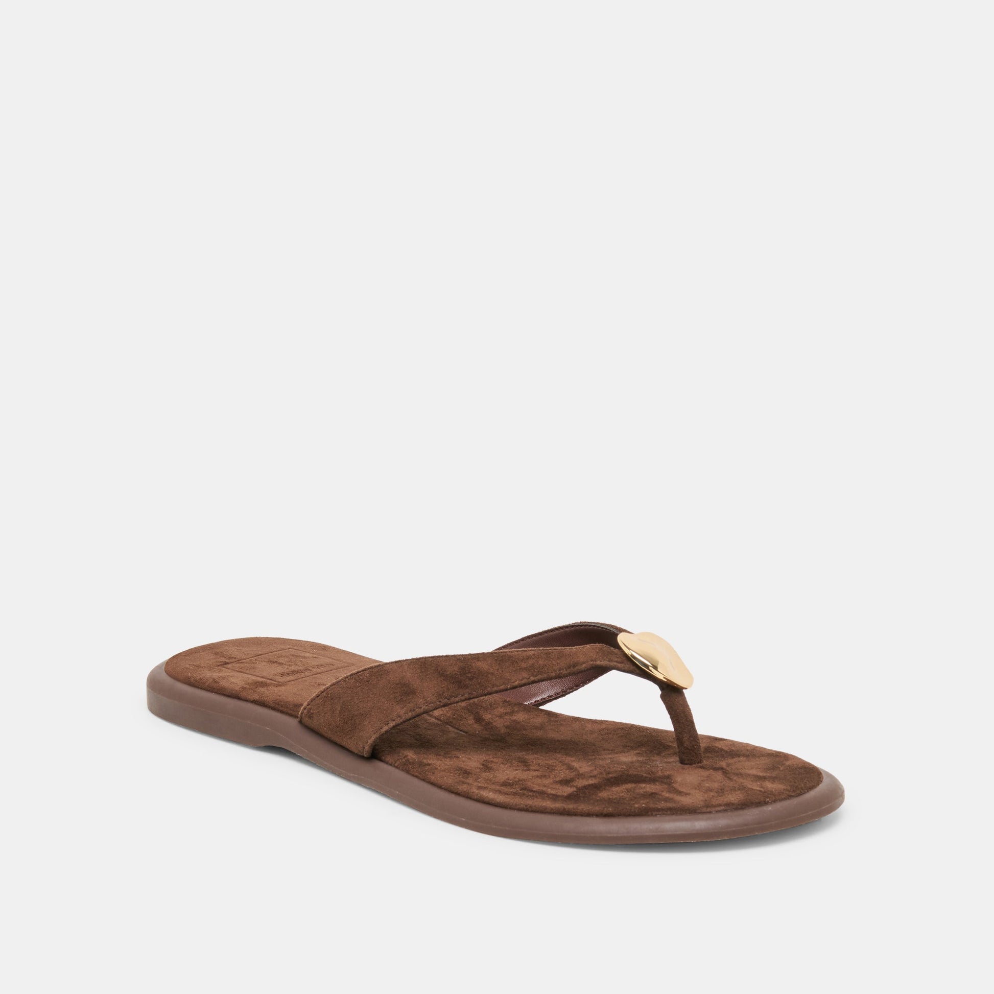Jaina Dk Brown Suede Sandals Dolce Vita