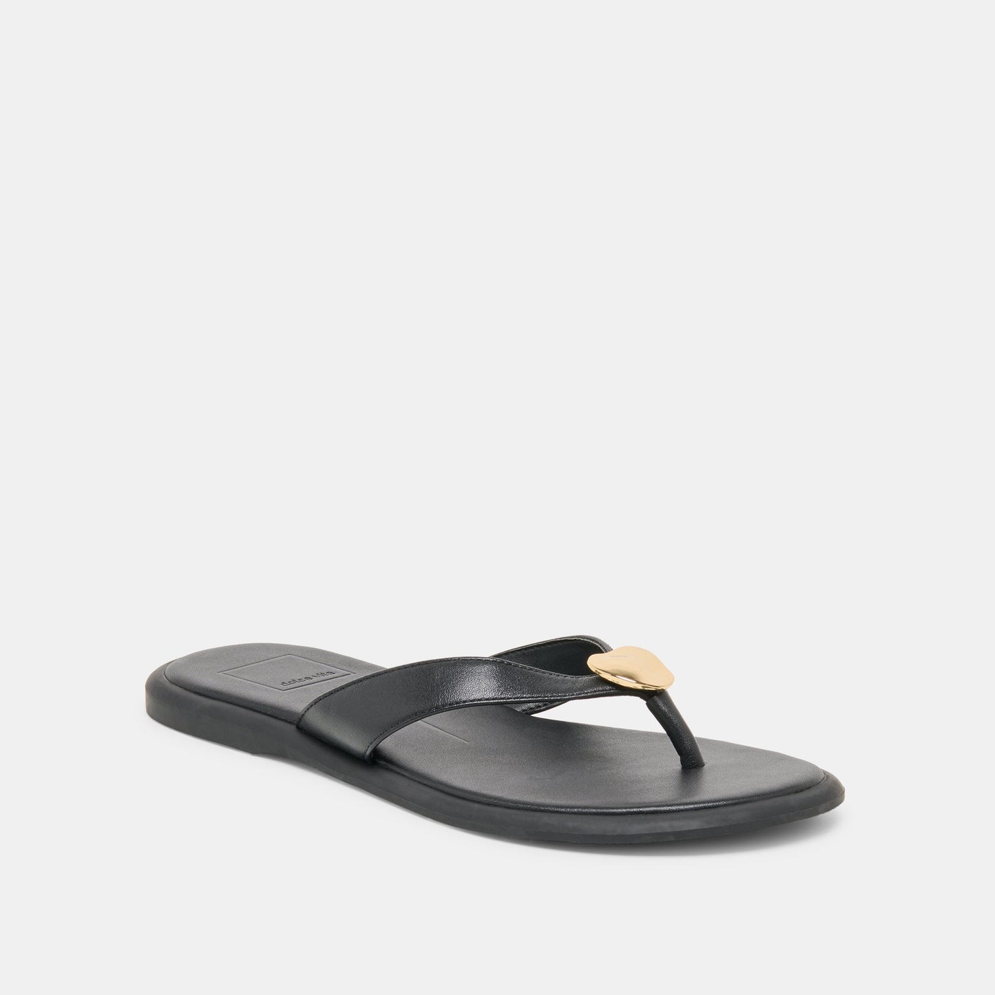 Jaina Black Leather Sandals Dolce Vita