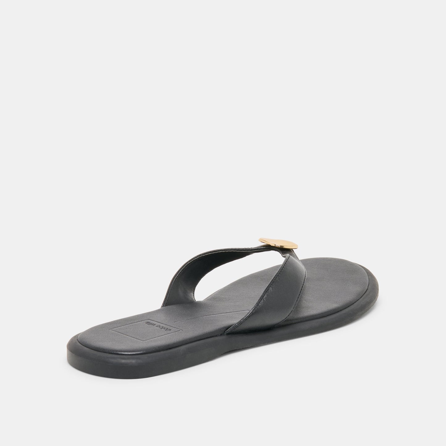 Jaina Black Leather Sandals Dolce Vita