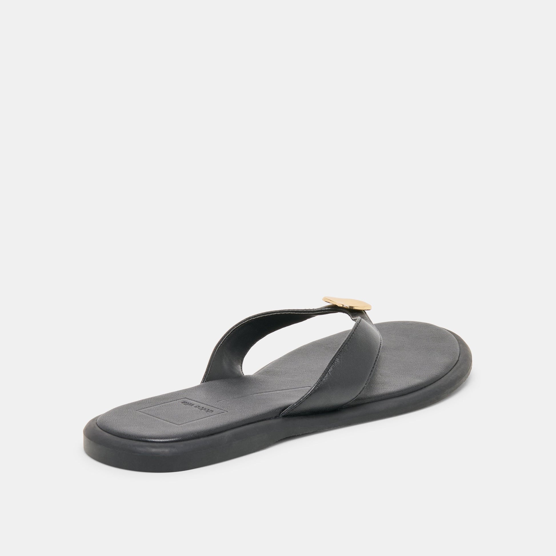 Jaina Black Leather Sandals Dolce Vita