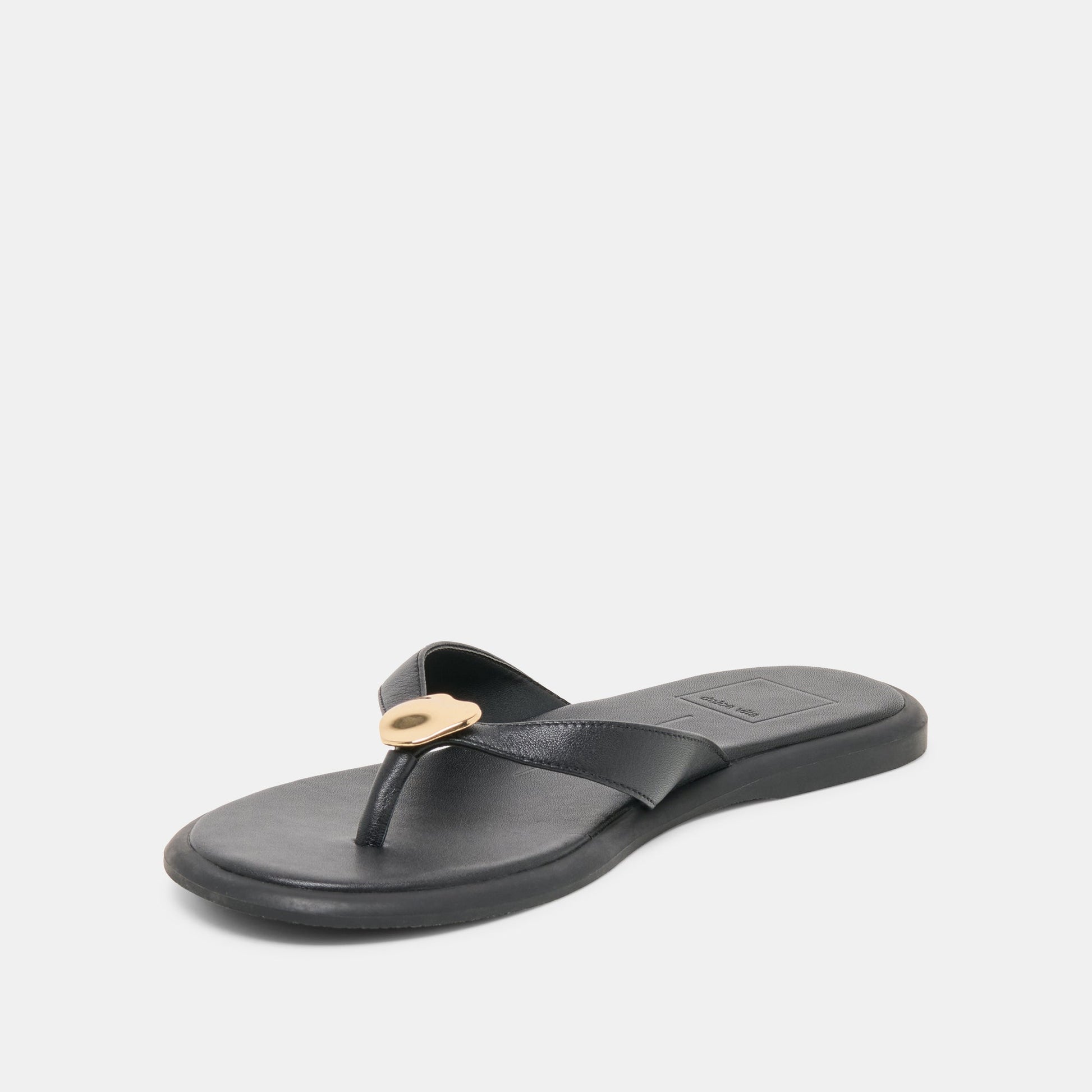 Jaina Black Leather Sandals Dolce Vita