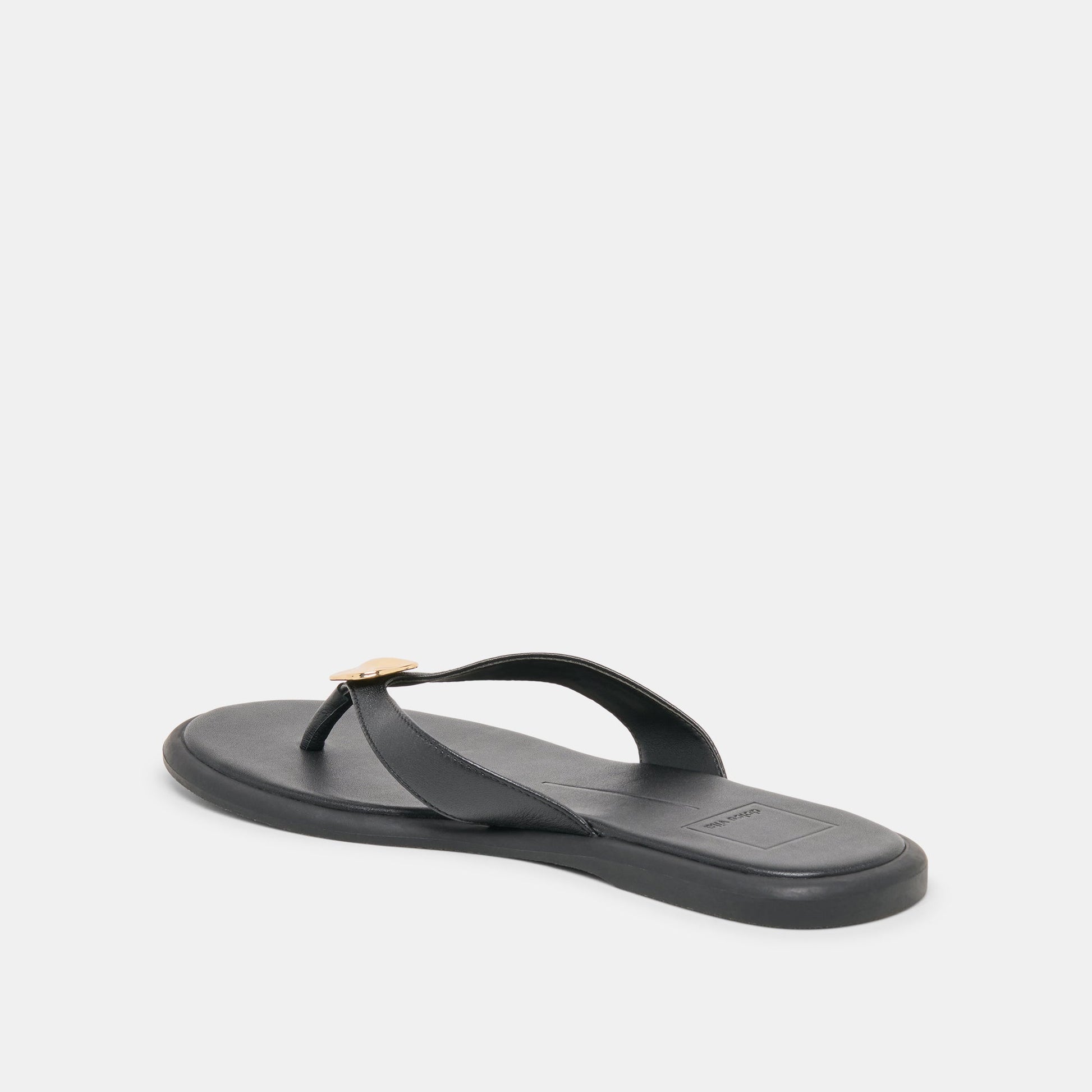 Jaina Black Leather Sandals Dolce Vita