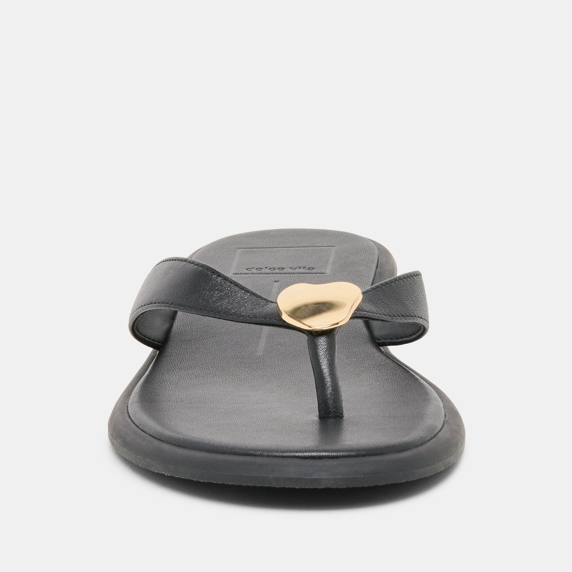Jaina Black Leather Sandals Dolce Vita