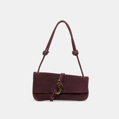 Alice Burgundy Suede Shoulder Bag Dolce Vita