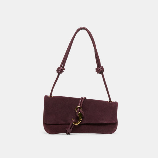 Alice Burgundy Suede Shoulder Bag Dolce Vita