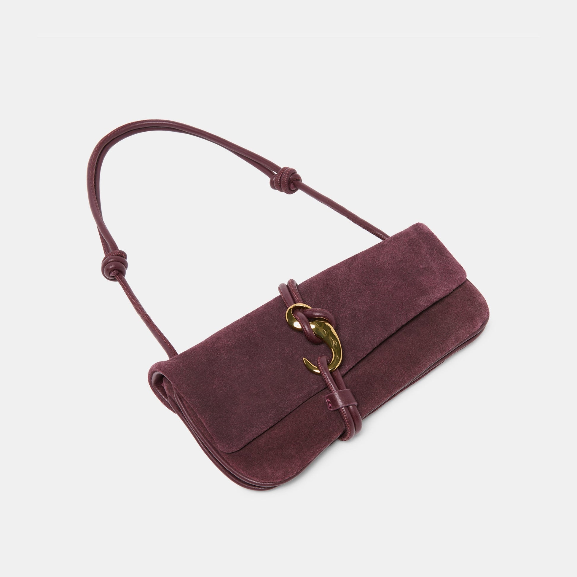 Alice Burgundy Suede Shoulder Bag Dolce Vita