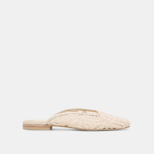 Aubrie Ivory Macrame Mesh Flats Dolce Vita