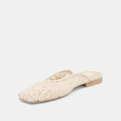 Aubrie Ivory Macrame Mesh Flats Dolce Vita