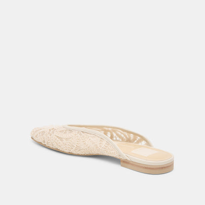 Aubrie Ivory Macrame Mesh Flats Dolce Vita