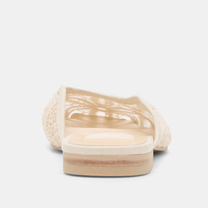 Aubrie Ivory Macrame Mesh Flats Dolce Vita