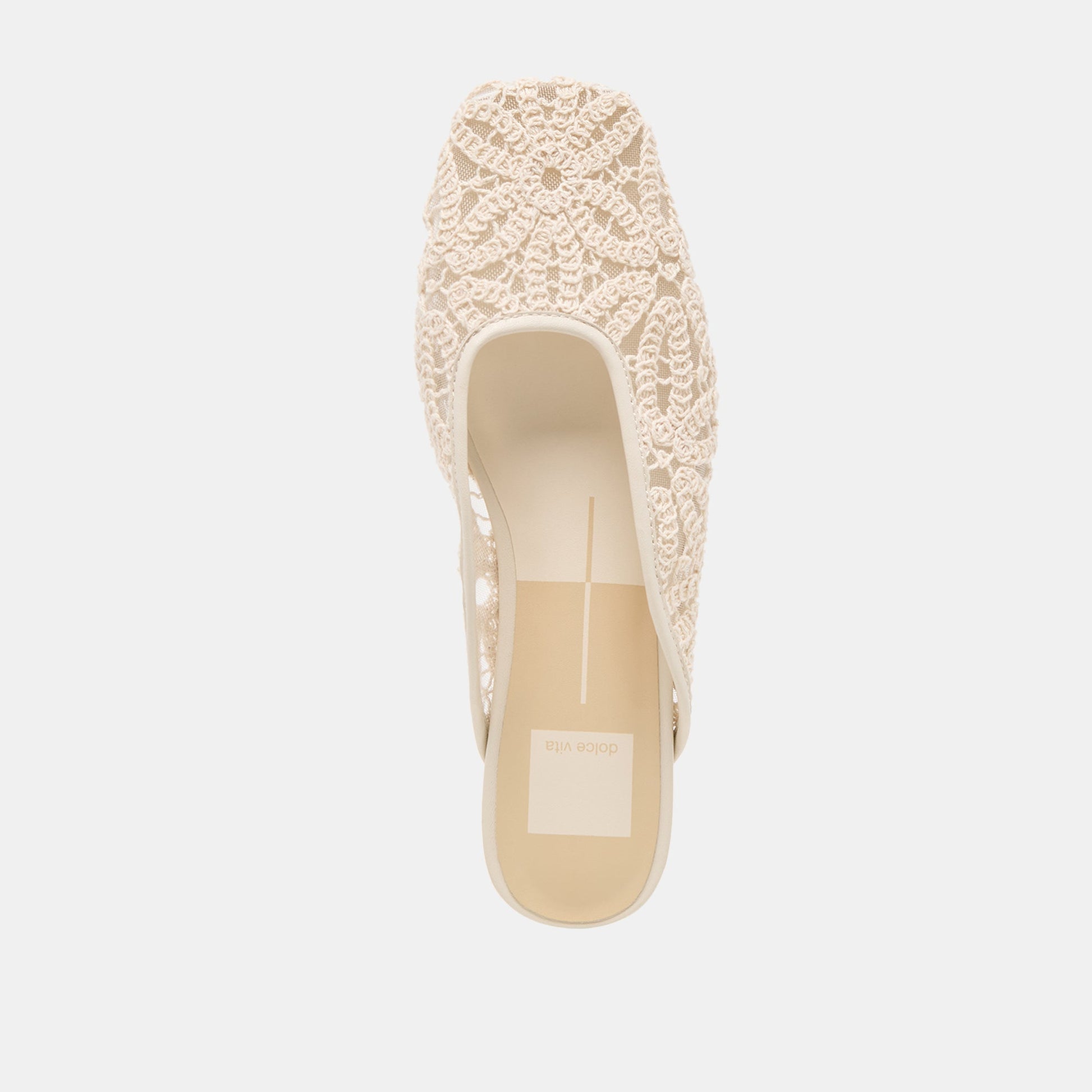 Aubrie Ivory Macrame Mesh Flats Dolce Vita