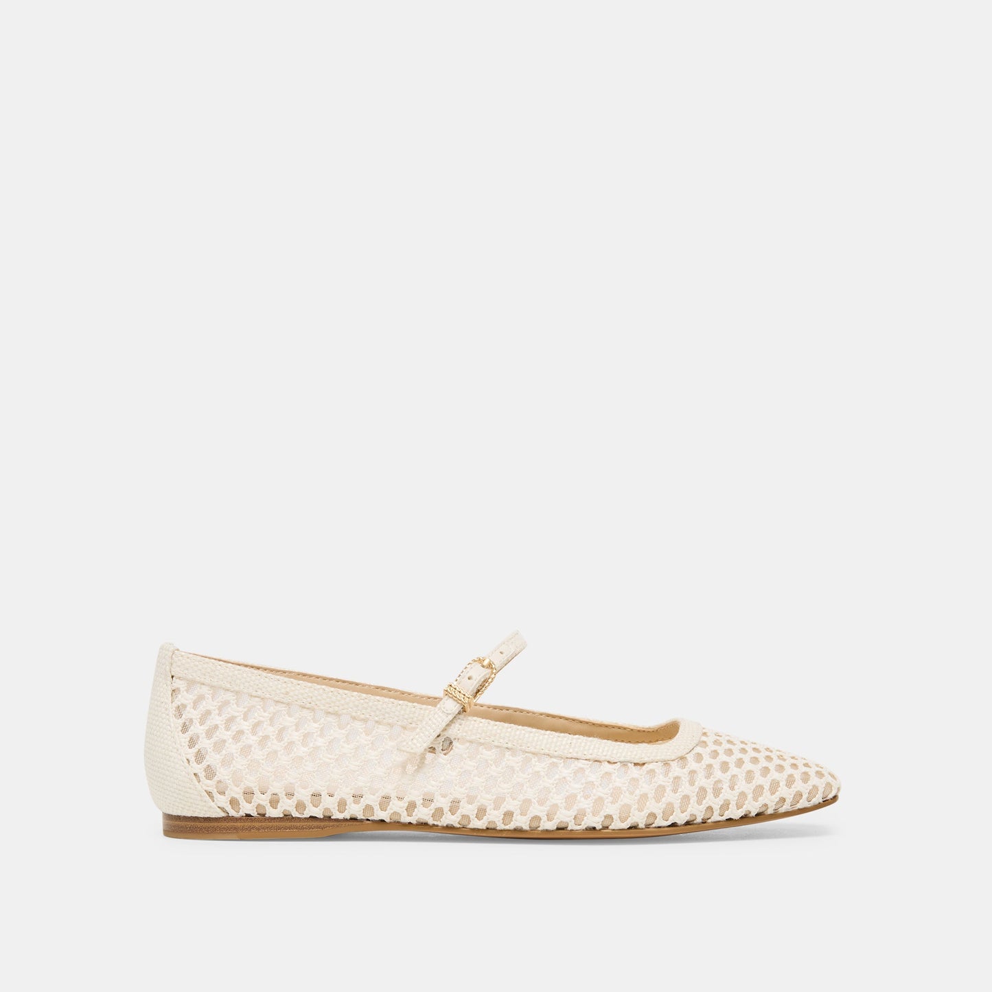 Reyes White Woven Raffia Ballet Flats Dolce Vita