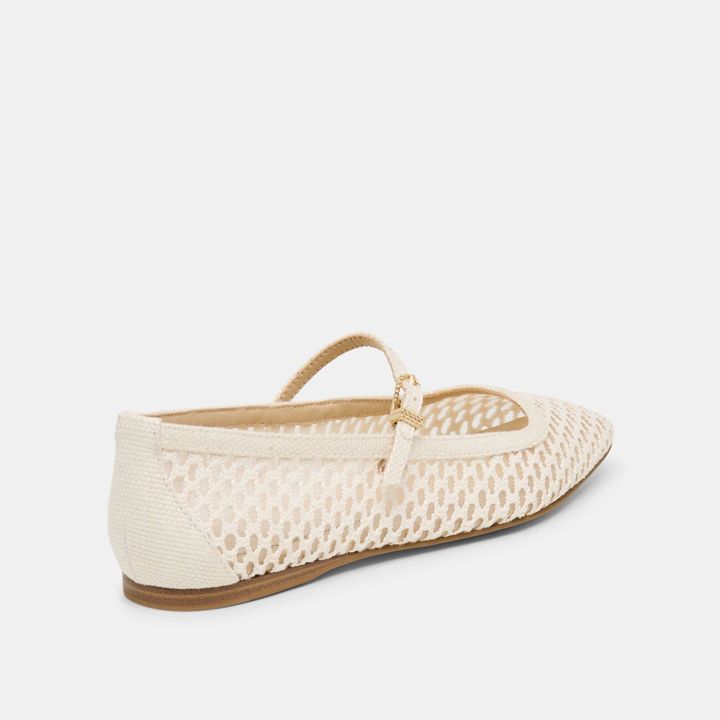 Reyes White Woven Raffia Ballet Flats Dolce Vita