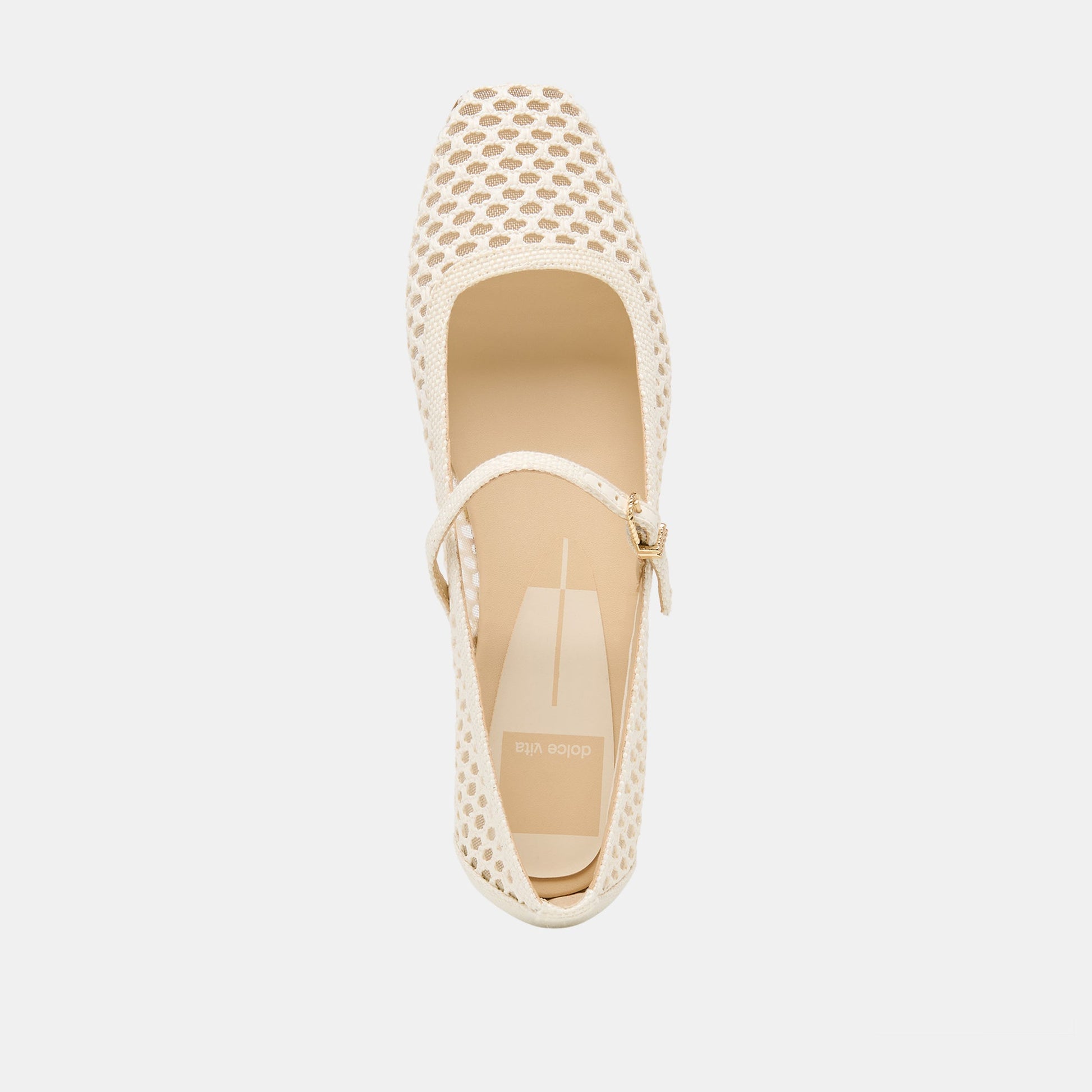 Reyes White Woven Raffia Ballet Flats Dolce Vita