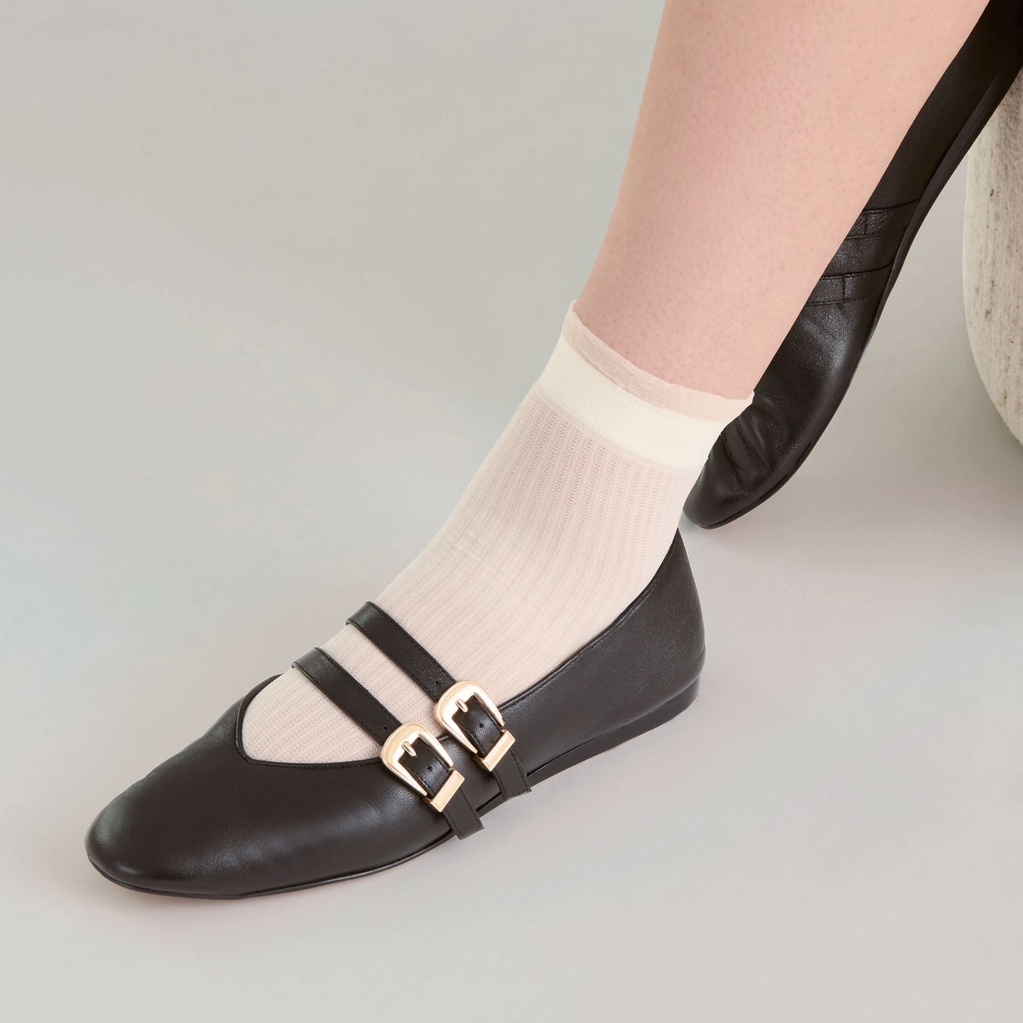 BAYLEE BALLET FLATS BLACK LEATHER Dolce Vita