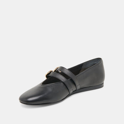BAYLEE BALLET FLATS BLACK LEATHER Dolce Vita