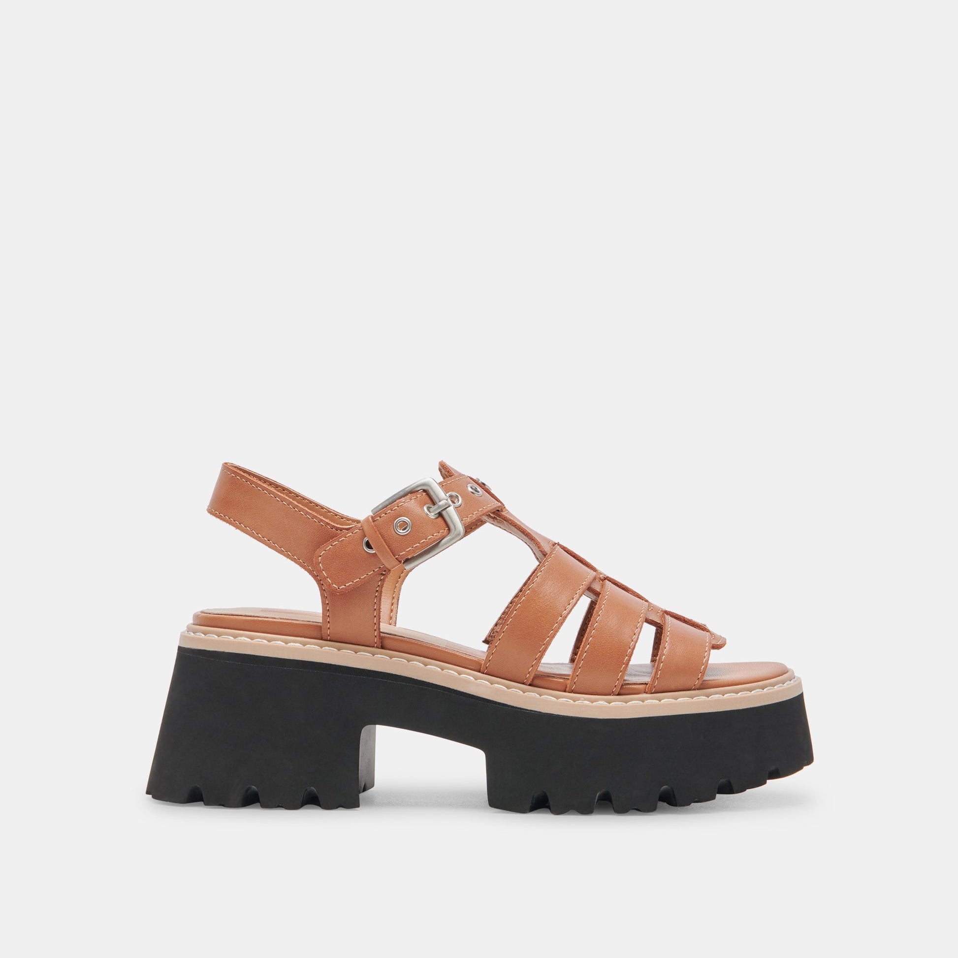 LATICE SANDALS BROWN LEATHER Dolce Vita