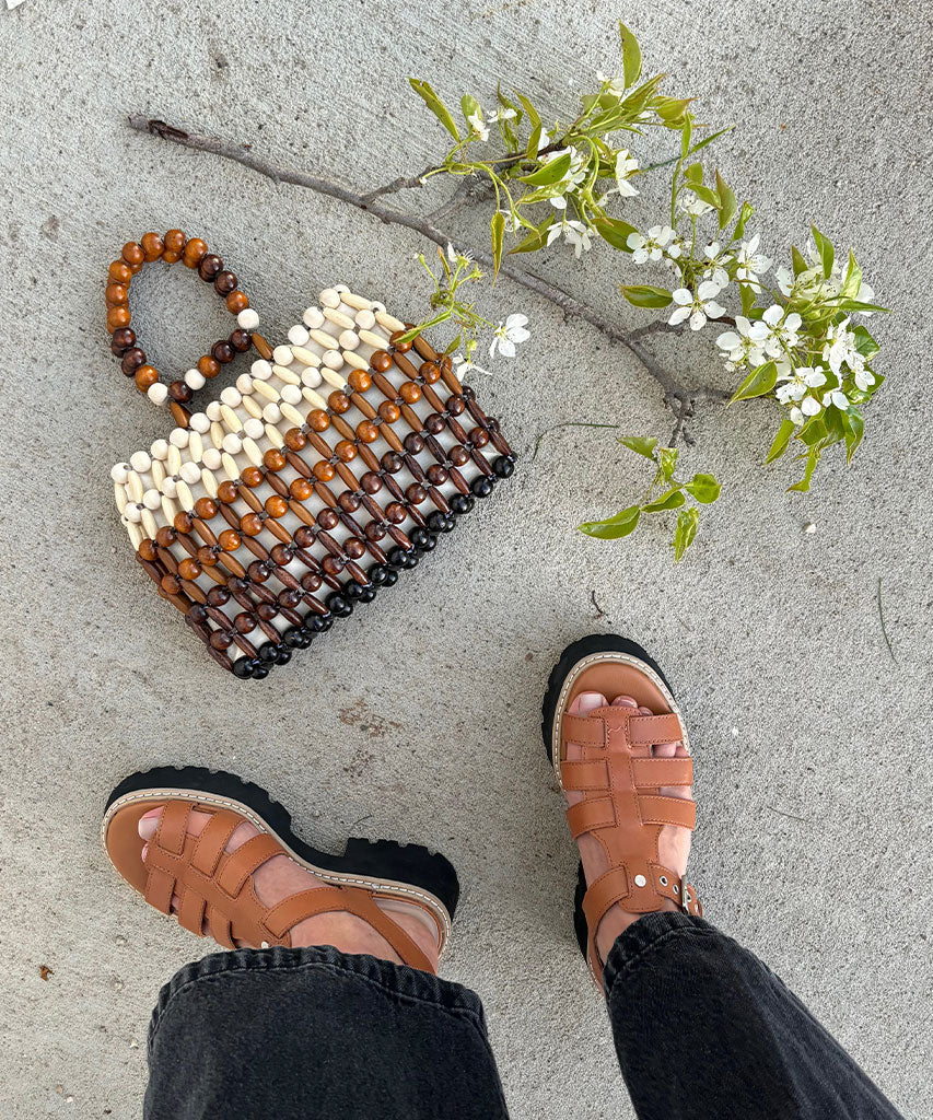 LATICE SANDALS BROWN LEATHER Dolce Vita