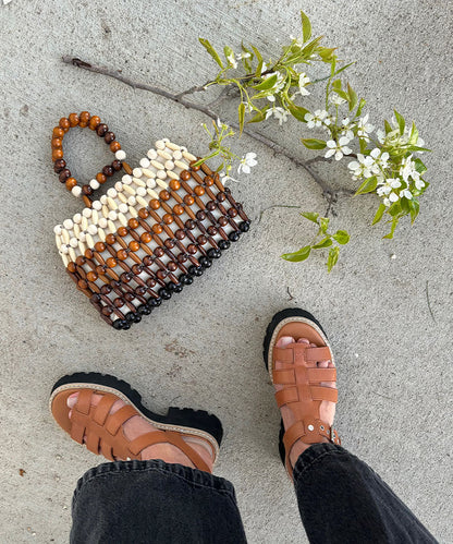 LATICE SANDALS BROWN LEATHER Dolce Vita